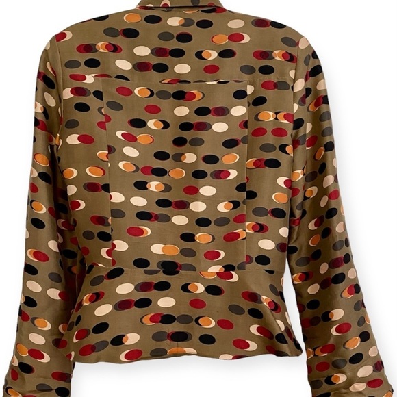 Brown Silk Button-front Blouse and Matching Pants Suit Set Size 4 Retro Vintage - Picture 6 of 15